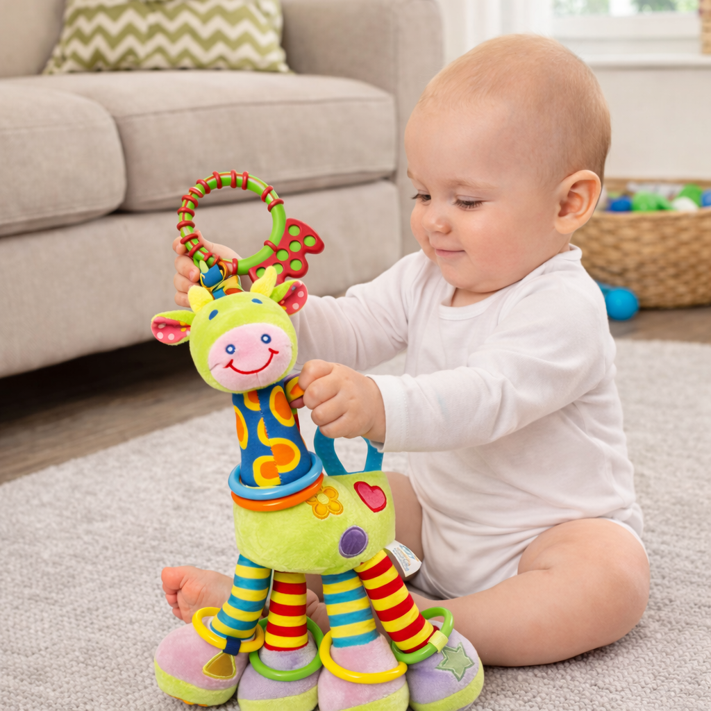 Plišana žirafa 3u1 za bebe